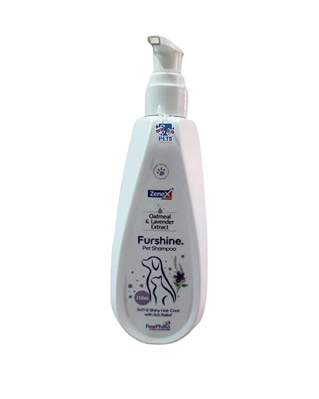 Furshine Pet Shampoo | Oatmeal & Lavender Extract | Itch Relief & Soft Shiny Coat | for Dogs & Cats | 250ml