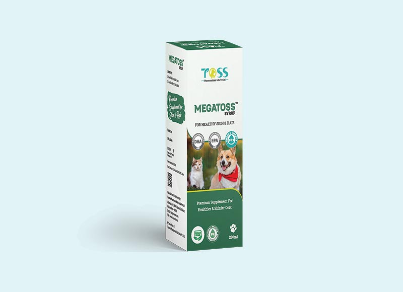 Premium Supplement For Healthier & Shinier Coat MEGATOSS SYRUP For Healthy Skin & Hair200ML