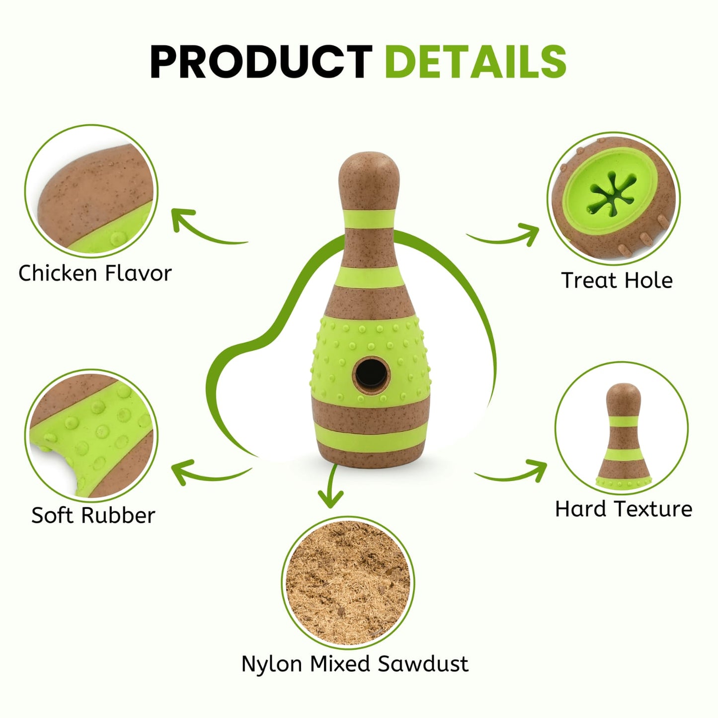 Interactive Dual Color (Antler) Nylon Hard Chew Toy for Medium and Large Breed Dog