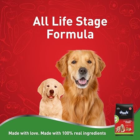 Drools Dry Dog Food All Life stages 100% Vegetable,20Kg Pack, All Life Stages