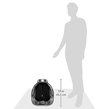 Basics Astronaut Pet Carrier Bag for Travel, Hiking and Day-Outs | Ventilation Holes and Breathable Mesh | Ideal for Cats and Small Dogs (Max. 7 kgs Recommended) | Unique Gift for Pet Parents