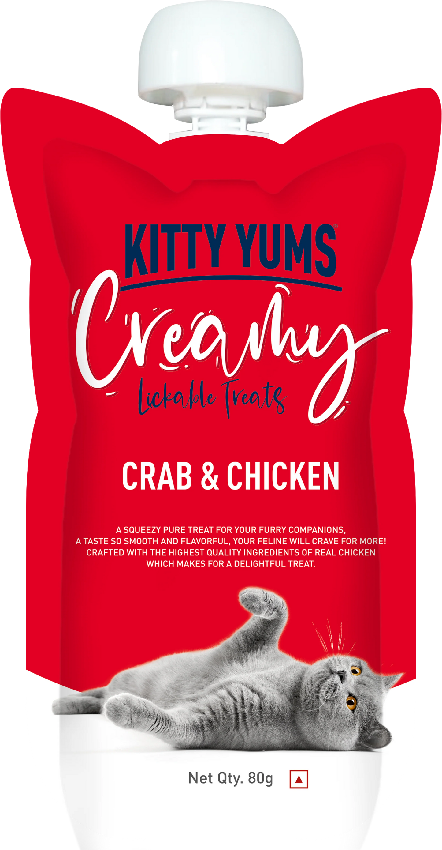 Kitty Yums Crab & Chicken Creamy Lickable Cat Treats