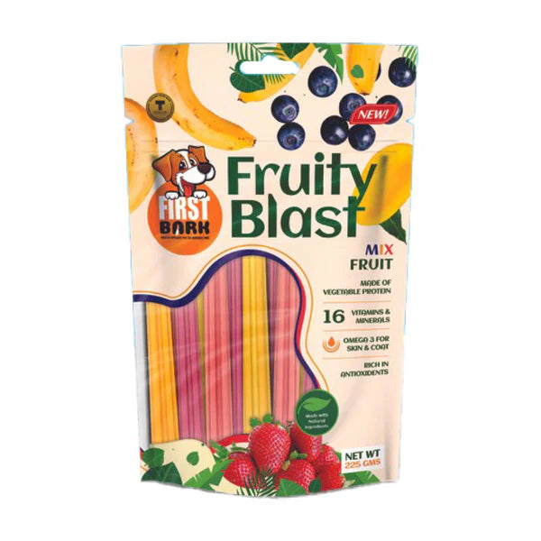 First Bark Fruity Blast Mix Fruit Dog Treats 225gram