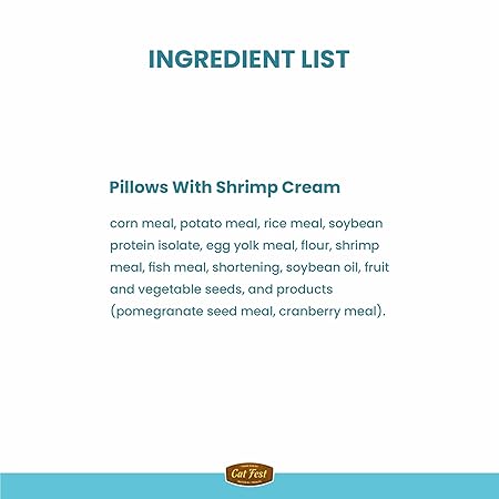 Cat fest Pillows Shrimp Creamy Filling, Cat Treats 100% Natural|0% Artificial Flavor, Color or Preservative |for All Cat & Kitten Breeds