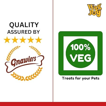 WAG IN JOY Calcium Super Treats, Sweet Potato with Sunflower Seeds Sticks 125 GMS | 100% Vegetarian Dog Treat| Supports Digestive Health | Strong Bones and Joint| with Omega 3|Young