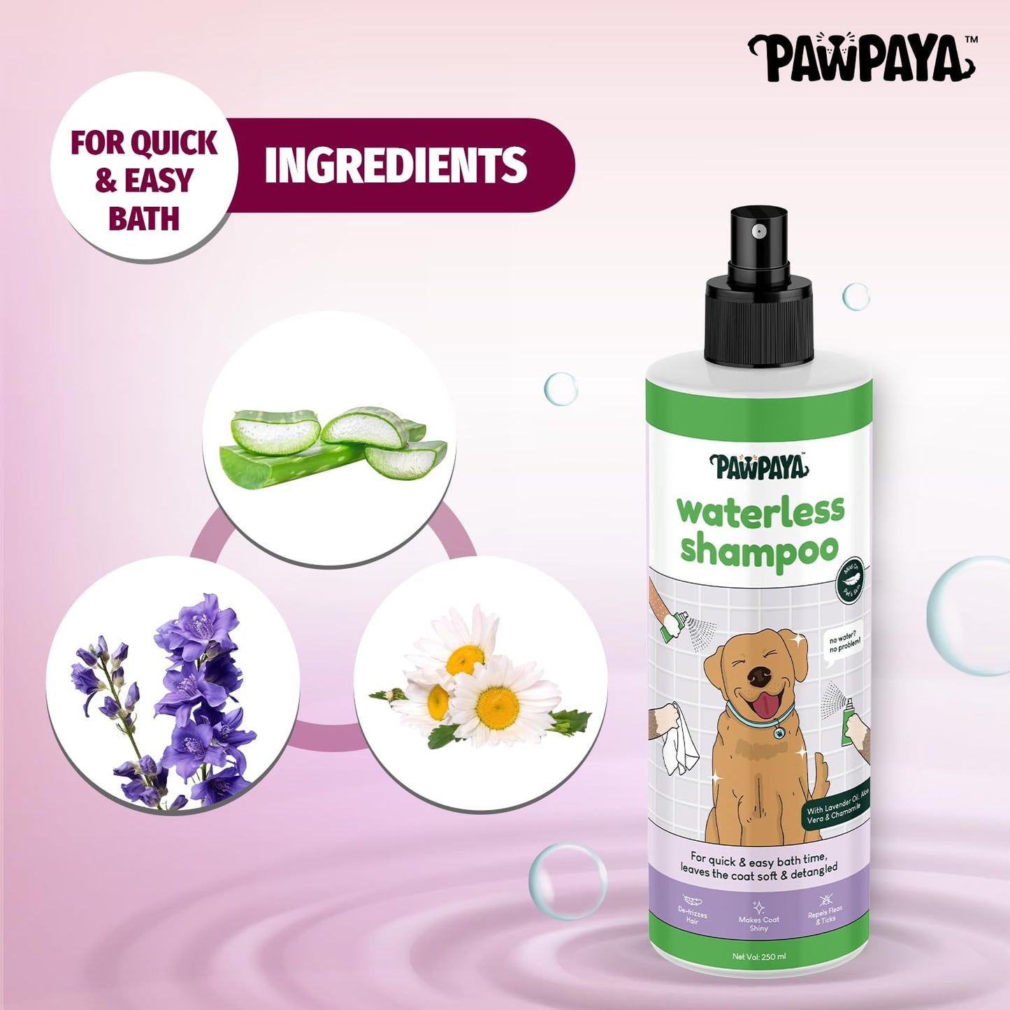 Pawpaya Waterless Shampoo – 250m