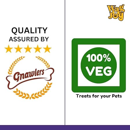 WAG IN JOY Calcium Super Treats Sticks |100% Vegetarian Dog Food| with Blueberry, Strawberry & Peanuts | Strong Bones and Joint | with Omega 3| 125 GMS| Pack of 1 |
