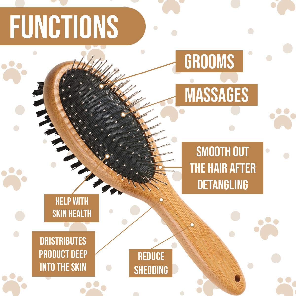 WOOD BRUSH FOR PETS