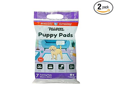 Training Pads for Dogs & Puppies | Ultra Absorbent Leak-Proof Pee Pads | Quick-Dry with Odour Neutralizer | Indoor Potty Training Pads for All Breeds | 7 Pads Each, Pack of 1