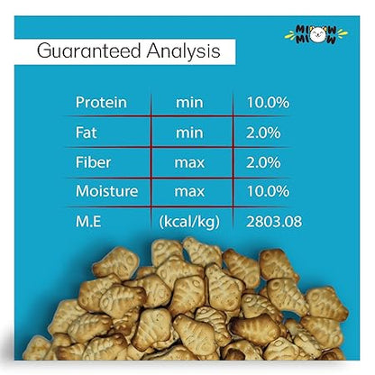 Taiyo Miow Miow Krispy Crackers Crunchy Cat Treats, 60g – Salmon Flavour | High-Protein Biscuits with Fiber, Vitamins & Minerals | Healthy Cat Snack for All Life Stages