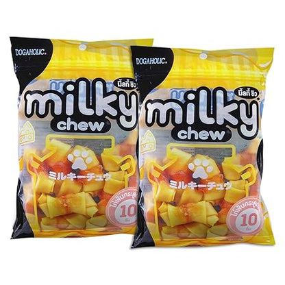 Dogaholic Milky Chew Cheese & Chicken Bone Dog Treats, Protein Rich Milky Snacks For Dogs Of All Breeds And Ages, Helps Muscle Development, For All Life Stages