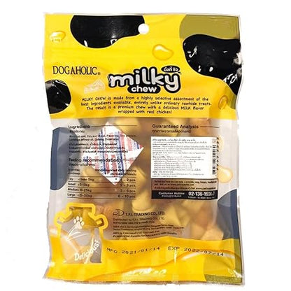 Dogaholic Milky Chew Cheese & Chicken Bone Dog Treats, Protein Rich Milky Snacks For Dogs Of All Breeds And Ages, Helps Muscle Development, For All Life Stages