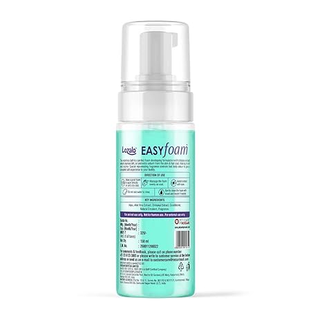 Lozalo Easy Foam Rinse Free Pet Dry Shampoo - 150ml, Instantly Clean and Fresh Fur Bath of All Breeds of Dogs & Pups, Sulphate Free, Paraben Free, pH Balanced, with Shikakai Extract