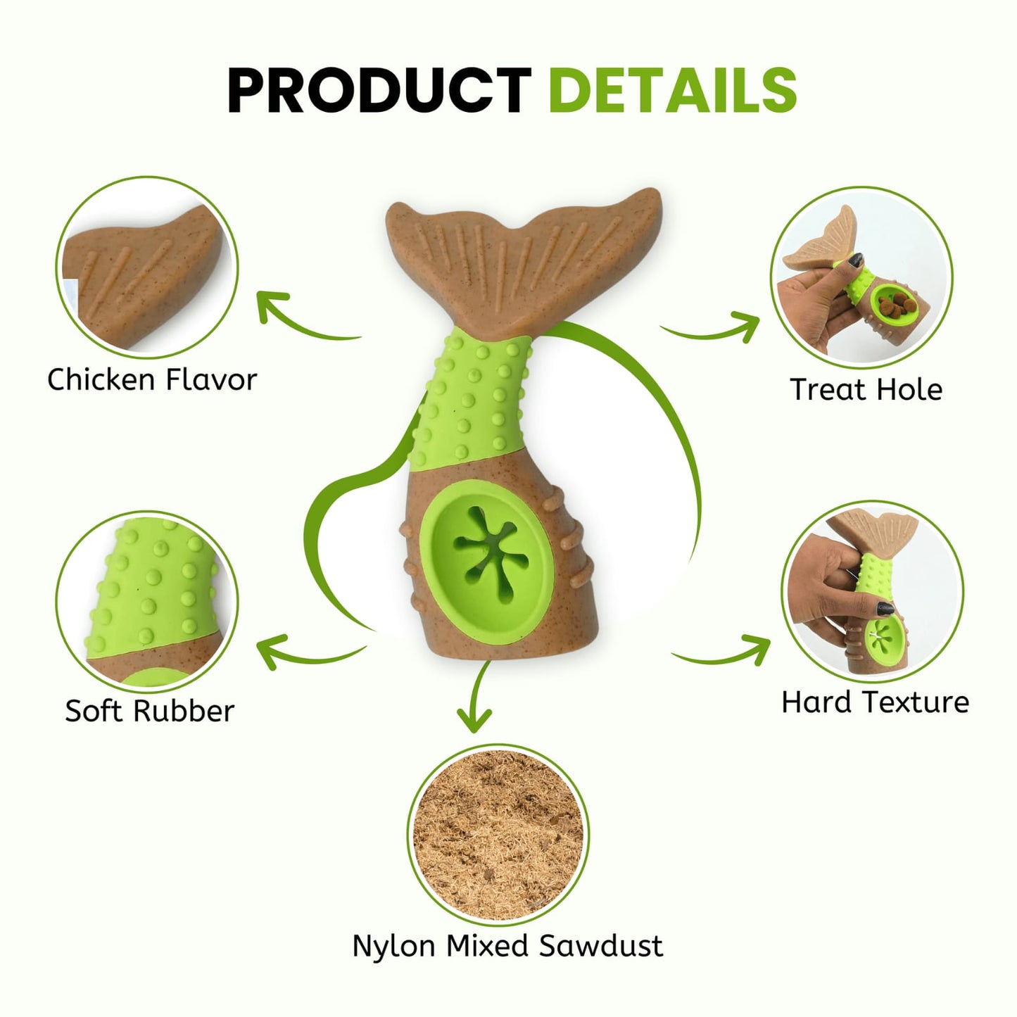 Interactive Dual Color (Antler) Nylon Hard Chew Toy for Medium and Large Breed Dogs