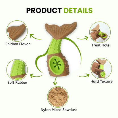 Interactive Dual Color (Antler) Nylon Hard Chew Toy for Medium and Large Breed Dogs