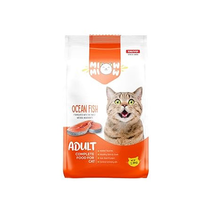 TAIYO Miow Miow Adult Ocean Fish,Dry Cat Food, Complete and Balanced Diet, Formulated with The Finest Natural Ingredients, Vitamins and Minerals, 2.8 Kg