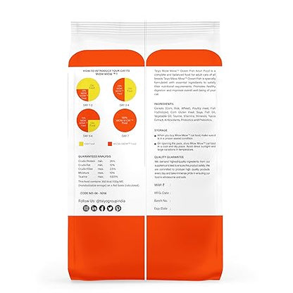 TAIYO Miow Miow Adult Ocean Fish,Dry Cat Food, Complete and Balanced Diet, Formulated with The Finest Natural Ingredients, Vitamins and Minerals, 2.8 Kg