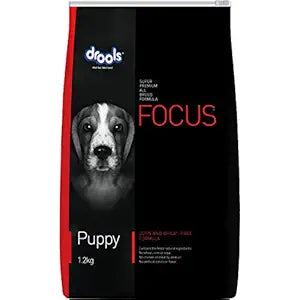 Drools Focus Puppy Super Premium Dry Dog Food, Chicken Flavour, 1.2 KG