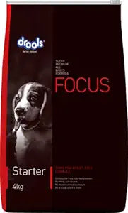 Drools Focus Starter Super Premium Dry Dog Food, Chicken Flavour, 4kg