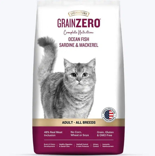 Signature Grain Zero 1.2kg adult all breed dry cat food