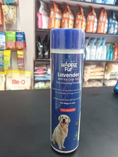 Happie Fur Lavender Icy Cool Talc Dry Grooming Powder 150gram