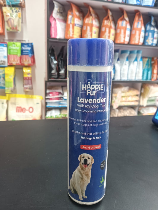 Happie Fur Lavender Icy Cool Talc Dry Grooming Powder 150gram