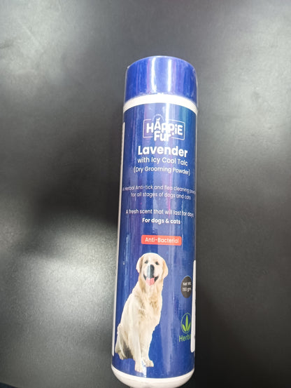 Happie Fur Lavender Icy Cool Talc Dry Grooming Powder 150gram