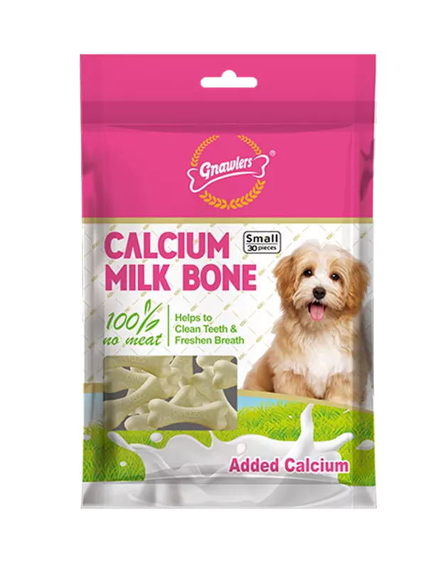 Gnawlers Calcium Milk Bone veg Dog Treat – 32 Pcs