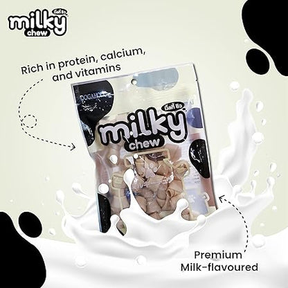 Dogaholic Milky Chews Knotted Bone Dog Treats (15 Pieces)