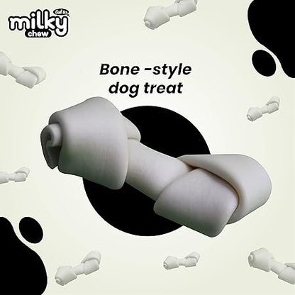 Dogaholic Milky Chews Knotted Bone Dog Treats (15 Pieces)