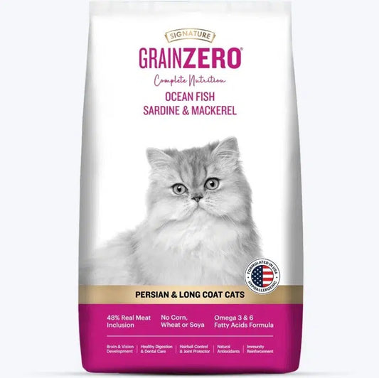 Signature Grain Zero Adult Persian & Long-coat 1.2kg dry cat food