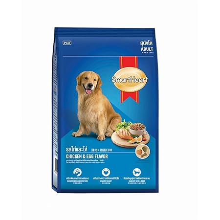 Smart Heart Adult Dry Dog Food Chicken & Egg Flavour 3 Kg.(Smart Heart Adult Gravy Free 80G)