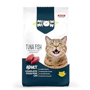 Taiyo Miow Miow Adult Cat Food, Tuna Fish Flavour, 2.8kg | Complete & Balanced Dry Diet with Natural Ingredients, Vitamins & Minerals