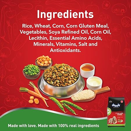 Drools Dry Dog Food All Life stages 100% Vegetable,20Kg Pack, All Life Stages