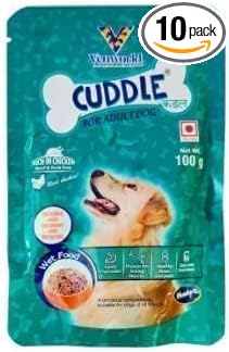 Venworld Cuddle Wet Dog Food, For Adult Dog, Rich In Chicken 100 Gms(Pack Of 10)