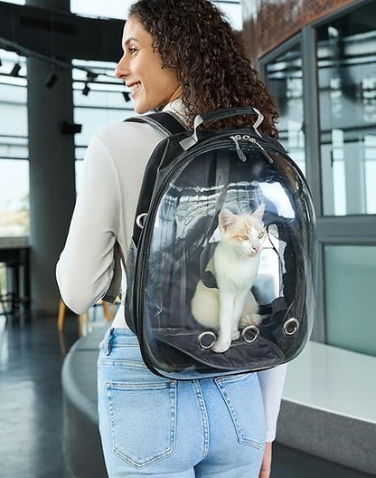 Basics Astronaut Pet Carrier Bag for Travel, Hiking and Day-Outs | Ventilation Holes and Breathable Mesh | Ideal for Cats and Small Dogs (Max. 7 kgs Recommended) | Unique Gift for Pet Parents