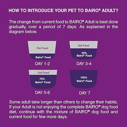 Bairo Chicken and Vegetable Adult Dog Food 3 Kg Pack Dry Dog Food, Complete and Balanced Nutrition for Adult Dogs, Protein and Essential Nutrients