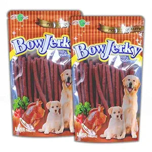 Bow Jerky Chicken Liver Dog Treat 100% Pure Cage-Free Chicken Perfect for Training Reward, Stick Style Melt-in Mouth Protein Rich Snacks for Dogs, 200 gm