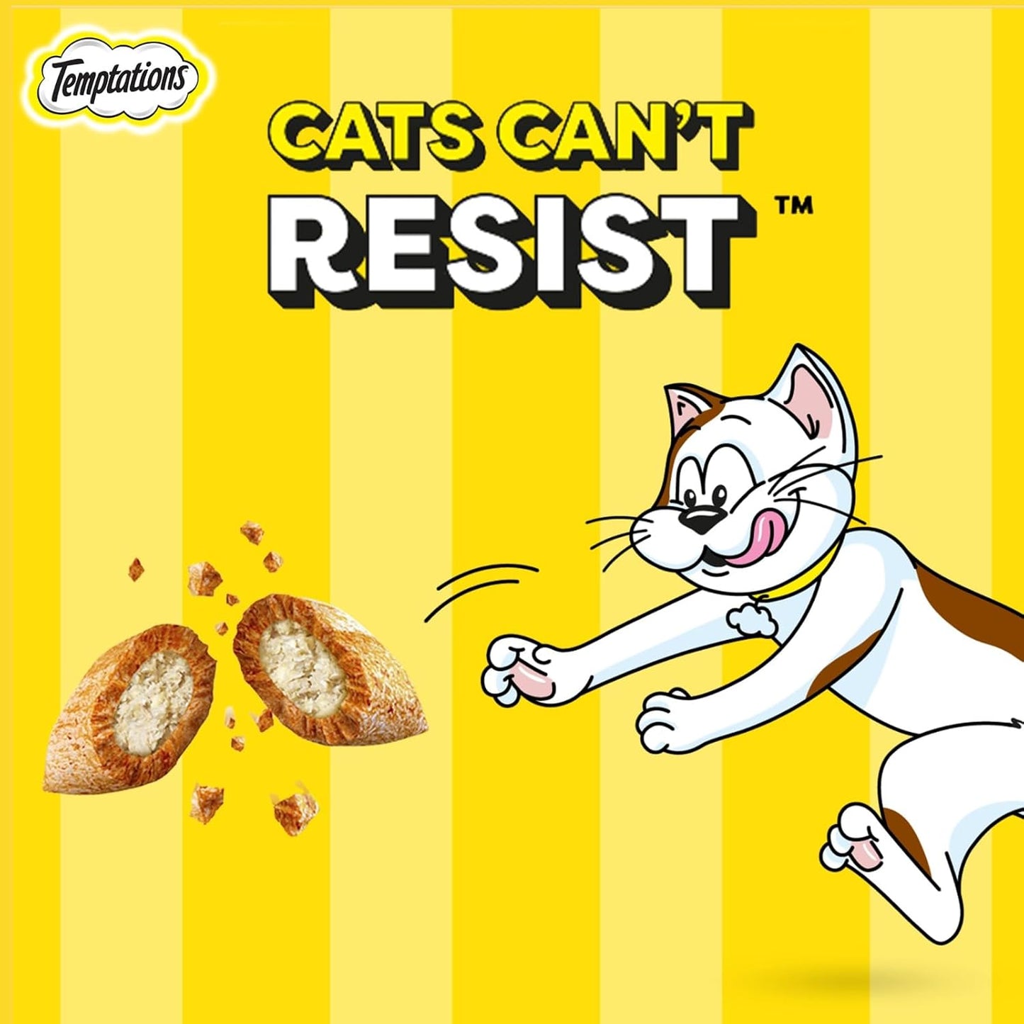 Temptations Crunchy Cat Treats, Tempting Tuna Flavour, 85 g, Goodness of Protein, Vitamins & Minerals, Soft Inside Crunchy Outside