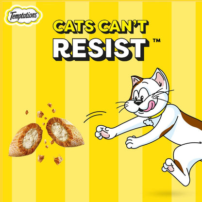 Temptations Crunchy Cat Treats, Tempting Tuna Flavour, 85 g, Goodness of Protein, Vitamins & Minerals, Soft Inside Crunchy Outside