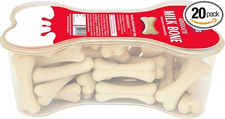 Drools Absolute Dog Bone Treats, Milk Flavour 300G 20Peices Jar, All Life Stages