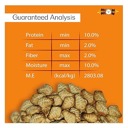 Taiyo Miow Miow Krispy Crackers Crunchy Cat Treats, 60g – Crab Flavour | High-Protein Biscuits with Fiber, Vitamins & Minerals | Healthy Cat Snack for All Life Stages