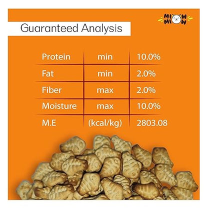 Taiyo Miow Miow Krispy Crackers Crunchy Cat Treats, 60g – Crab Flavour | High-Protein Biscuits with Fiber, Vitamins & Minerals | Healthy Cat Snack for All Life Stages