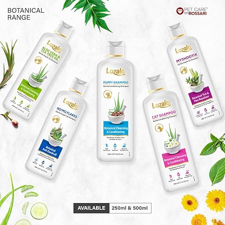Lozalo Botanical Conditioning Cat Shampoo-250ml, Extra Gentle Conditioning Formula, Hydrating, & Cleansing Shampoo for Soft & Silky Cat Fur Coat,with Calendula Extract, Paraben Free