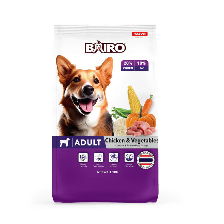 Bairo Chicken & Vegetables Recipe, Adult Dog Food Complete and Balanced for All Dog Food 1.1Kg