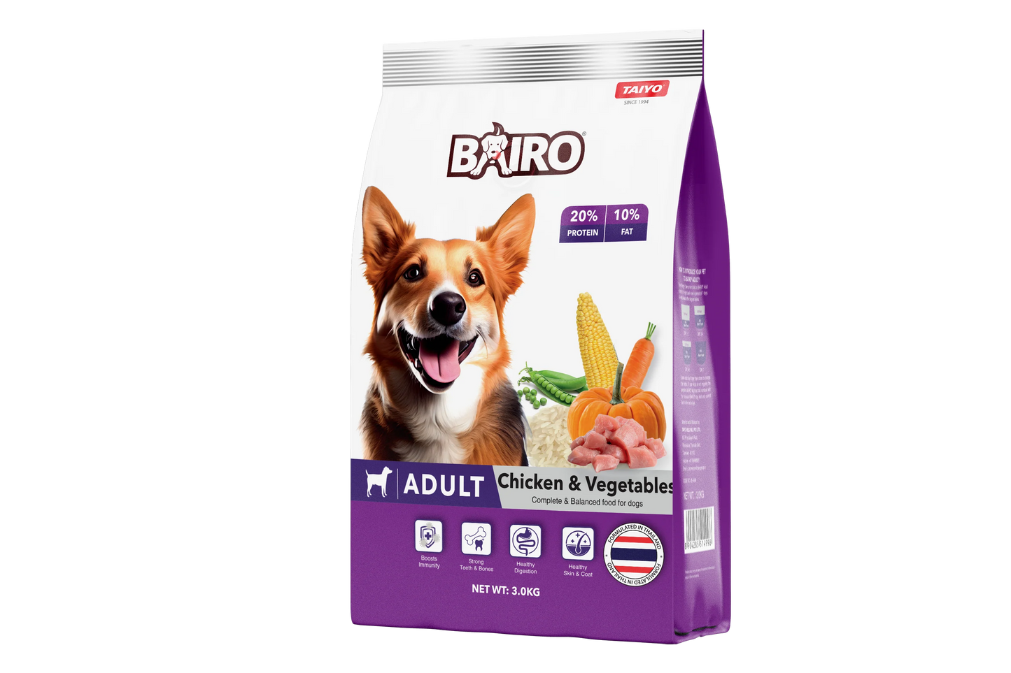 Bairo Chicken & Vegetables Recipe, Adult Dog Food Complete and Balanced for All Dog Food 1.1Kg
