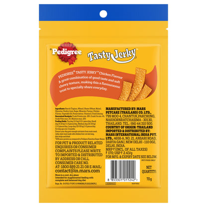 PEDIGREE TASTY JERKY Adult Dog Treat, Barbecued Chicken