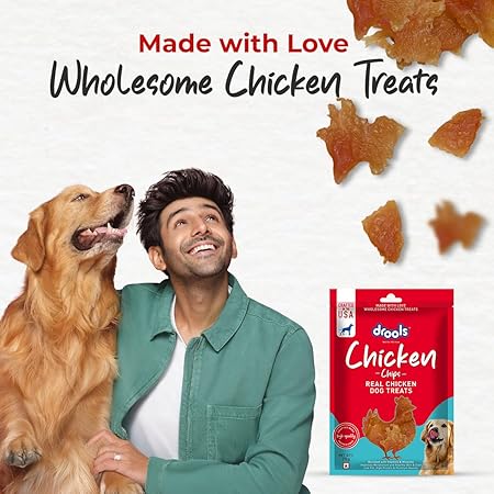 Drools Real Chicken Chips, Dog Treats, 70gm | Rich in Protein, No Artificial Preservatives | Best for Training & Bonding | for Puppy & Adult | Formulated in USA | Premium Treats |