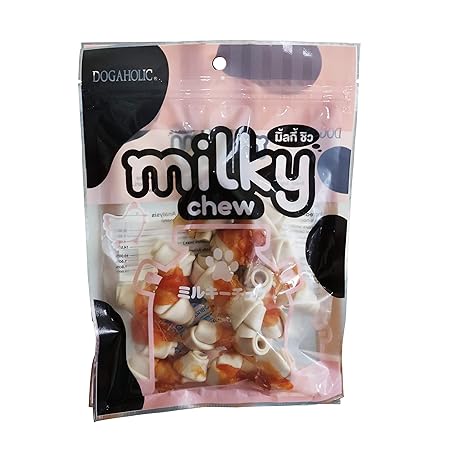 Milky Chew Chicken & Milk Flavored Bone Style Dog Treats, Nutrients Rich Snacks for Training & Rewards, Suitable for All Dog Breeds