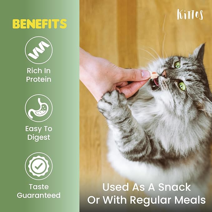 Kittos Protein Rich Fish Chicken Cubes (35g) Treats – All Cat Breeds for Training & Rewards (Pack of 1)